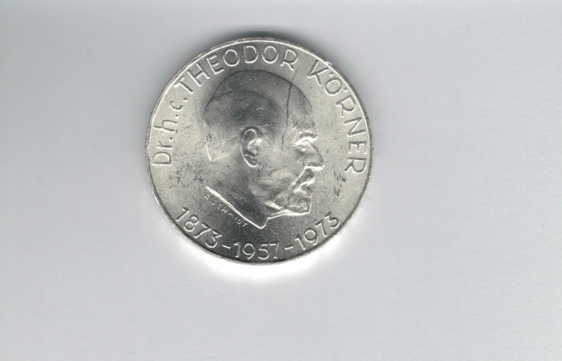  50 Schilling 1973 Theodor Körner 2. Republik Ag 18g fein Österreich Spittalgold9800 (4584/15)   