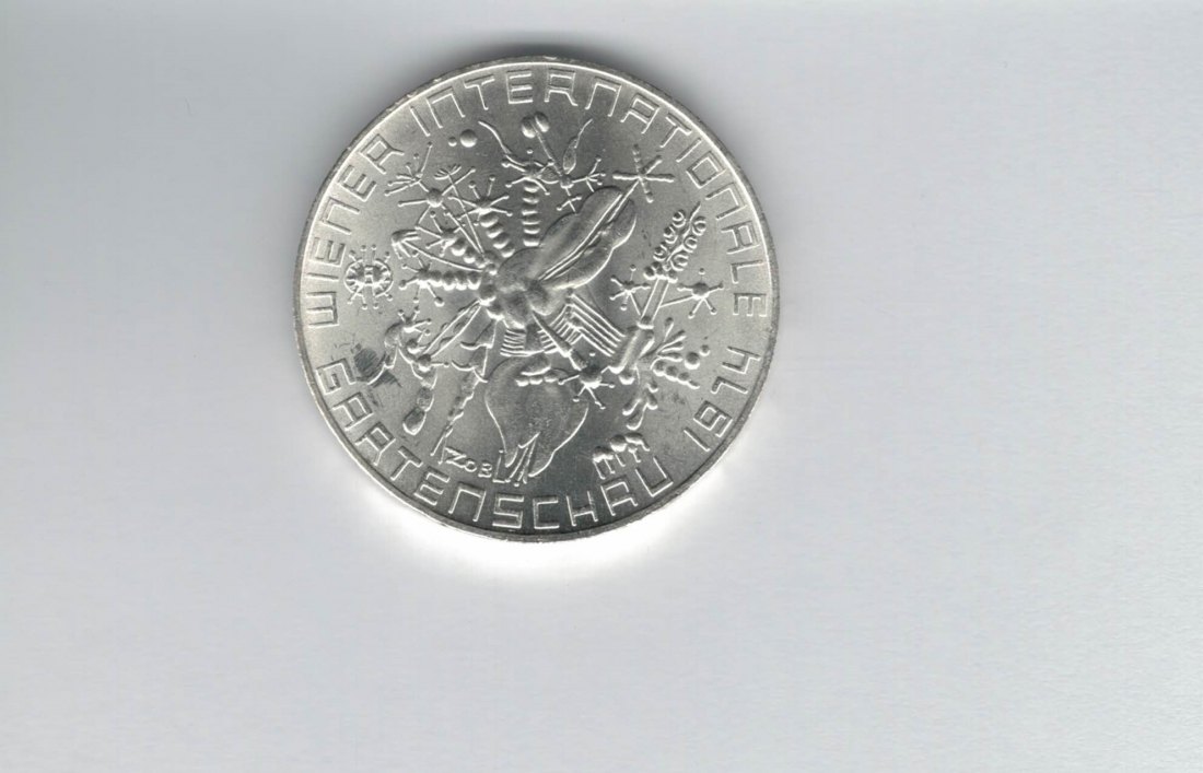  50 Schilling 1974 Gartenschau in Wien Ag/12,8g fein Österreich Spittalgold9800 (4504/1)   