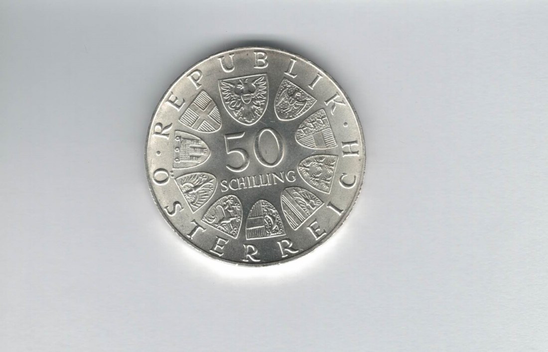  50 Schilling 1974 Gartenschau in Wien Ag/12,8g fein Österreich Spittalgold9800 (4504/1)   