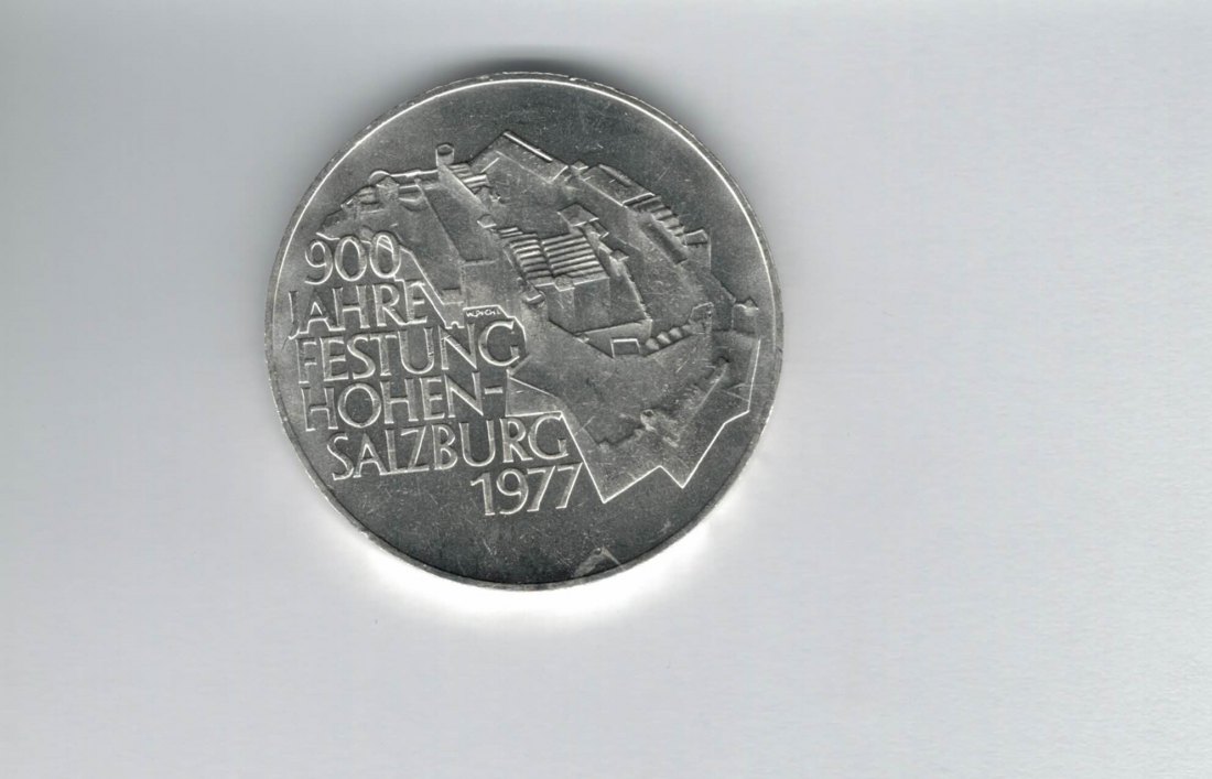  100 Schilling 1977 900 Jahre Festung Hohensalzburg silber/15,36g fein Österreich 2.Rep (01914/15)   
