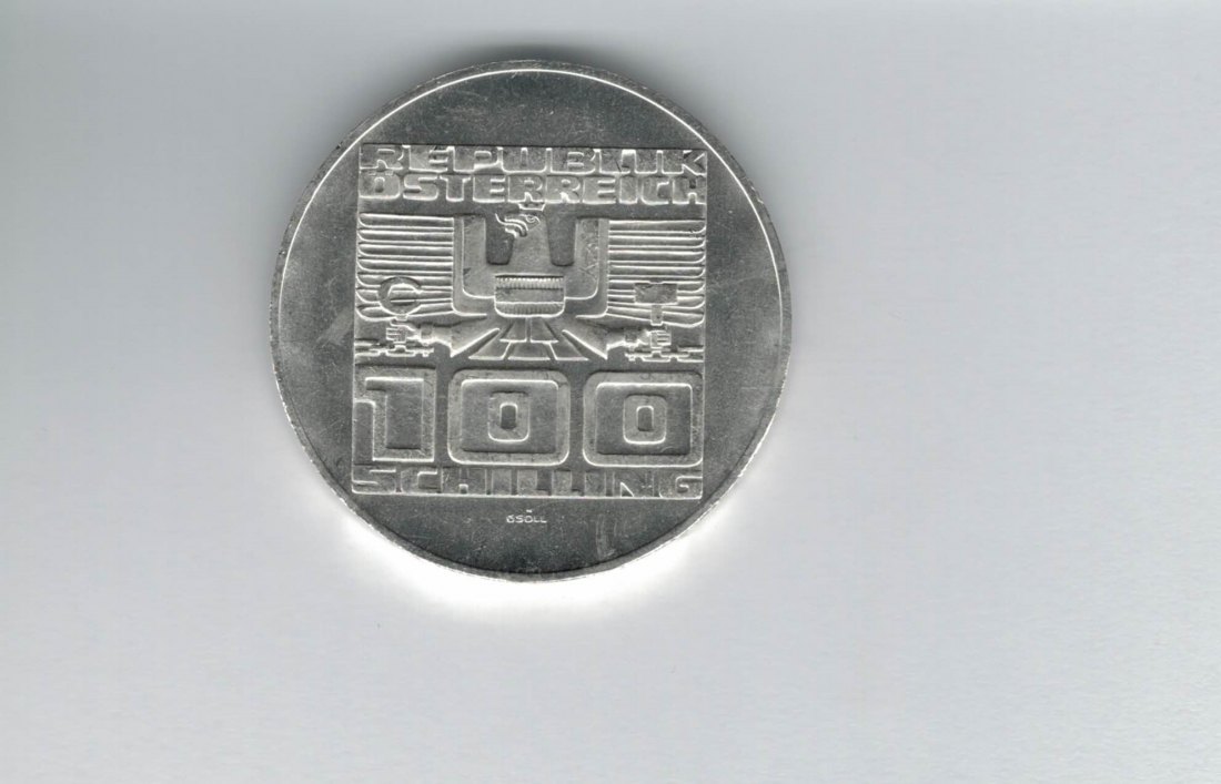  100 Schilling 1977 900 Jahre Festung Hohensalzburg silber/15,36g fein Österreich 2.Rep (01914/15)   
