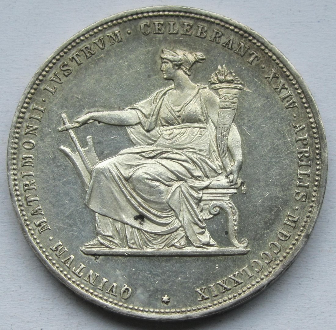  Österreich: 2 Gulden Silberhochzeit 1879   