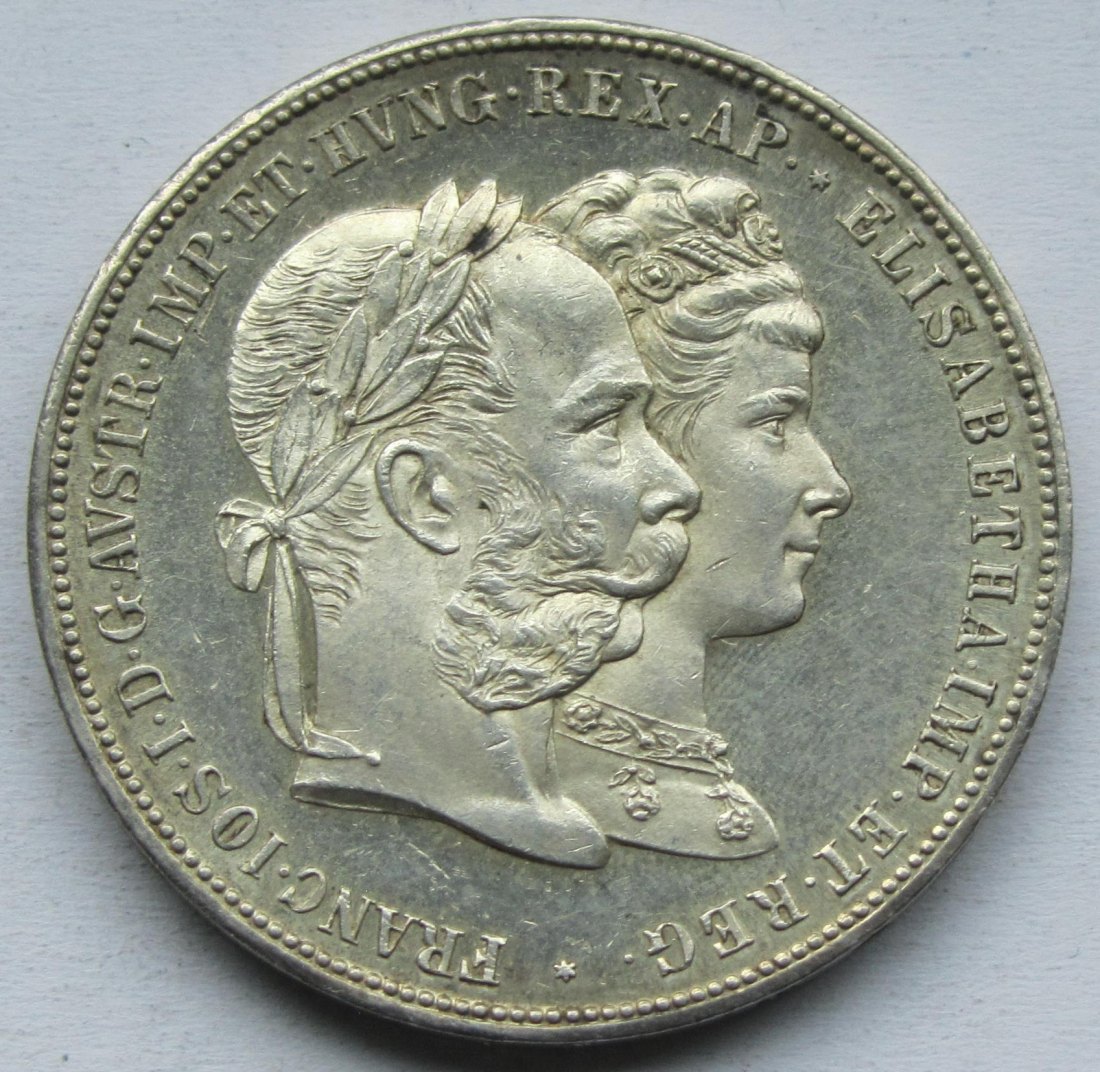  Österreich: 2 Gulden Silberhochzeit 1879   