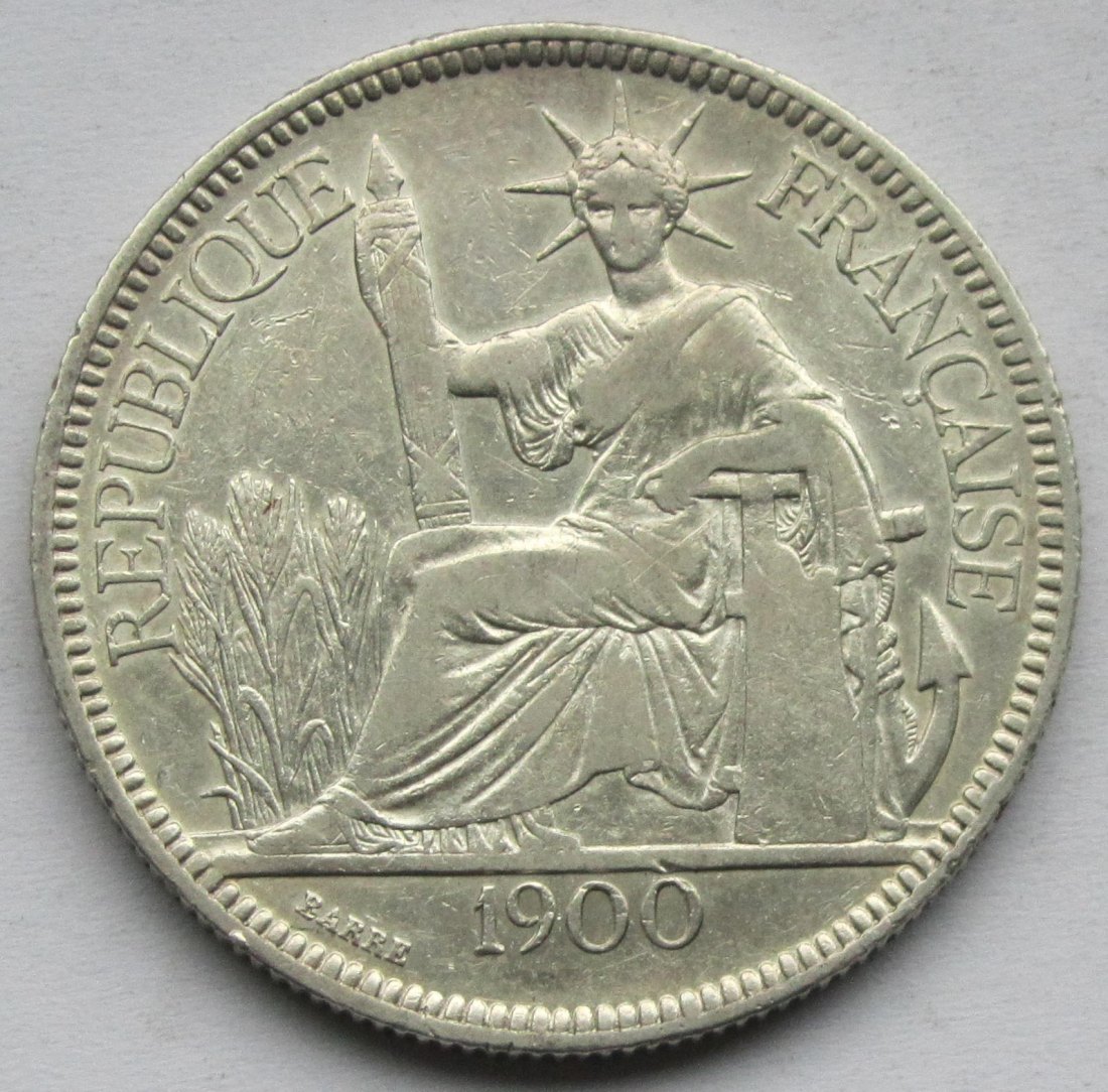  Indochina: Piastre de Commerce 1900   