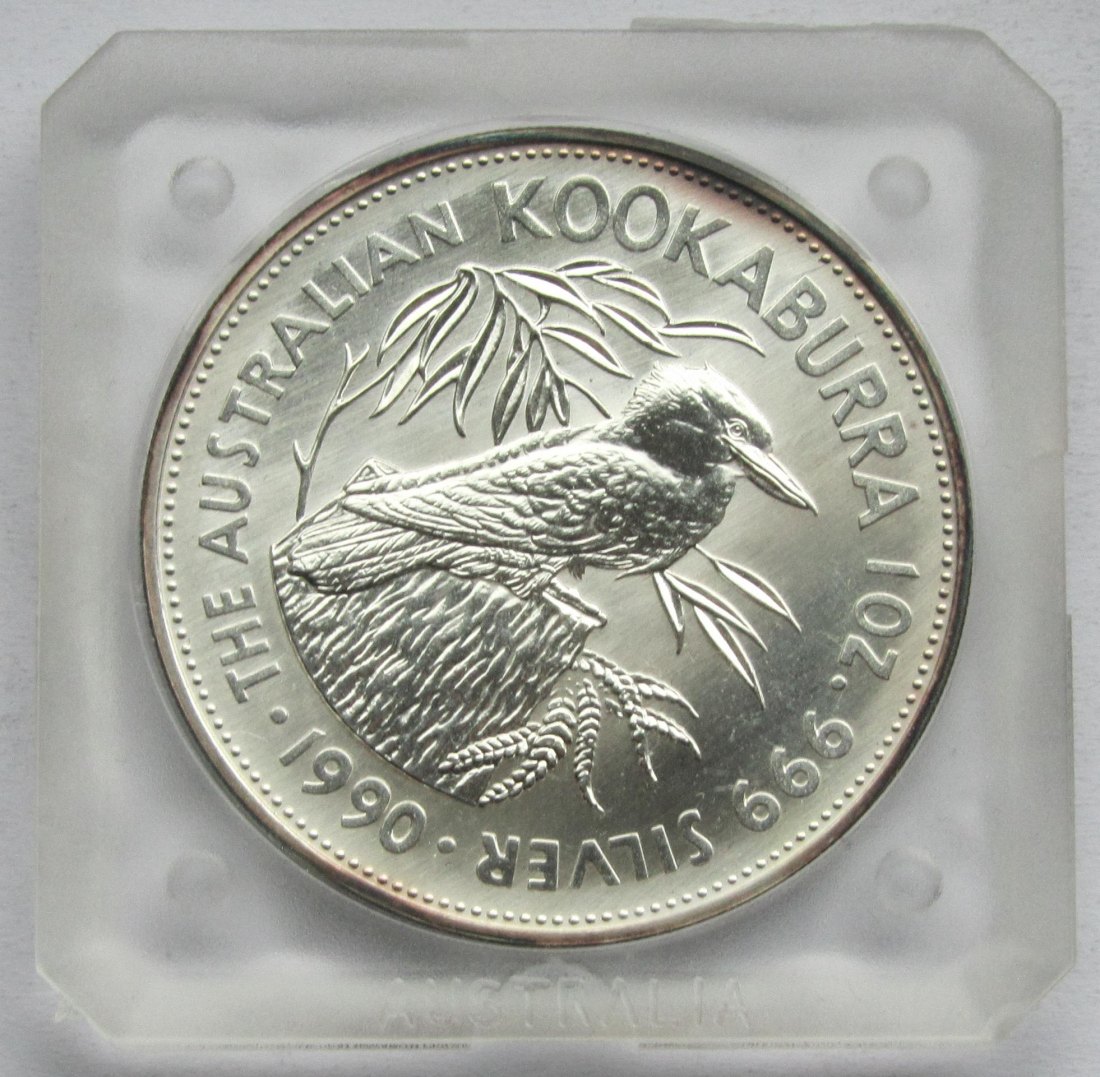  Australien: Silberunze Kookaburra 1990   