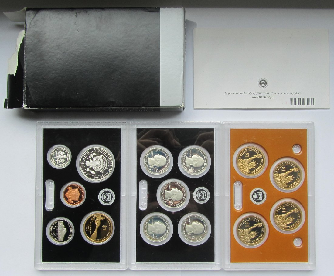  USA Vereinigte Staaten: Silver Proof Set 2011, enthält 41,6 g Feinsilber   