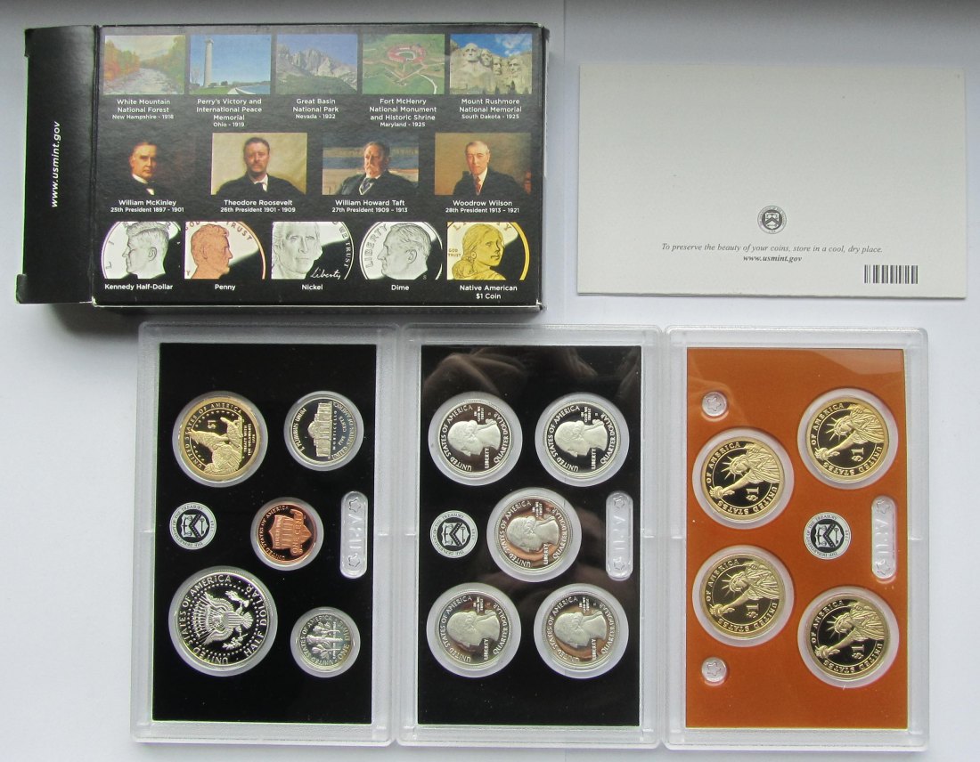  USA Vereinigte Staaten: Silver Proof Set 2013, enthält 41,6 g Feinsilber   