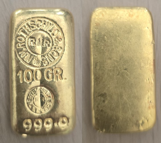 Deutschland MM-Frankfurt Feingewicht: 100g Gold 100g Goldbarren (Rothschild)  