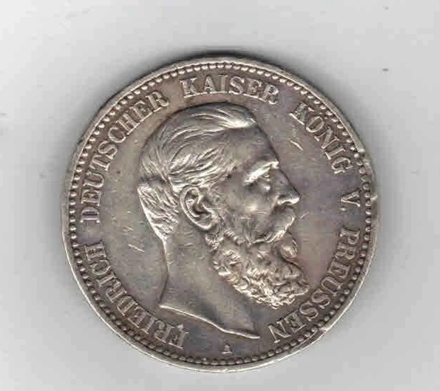5 MARK Preußen 1888 JÄGER 99 SS