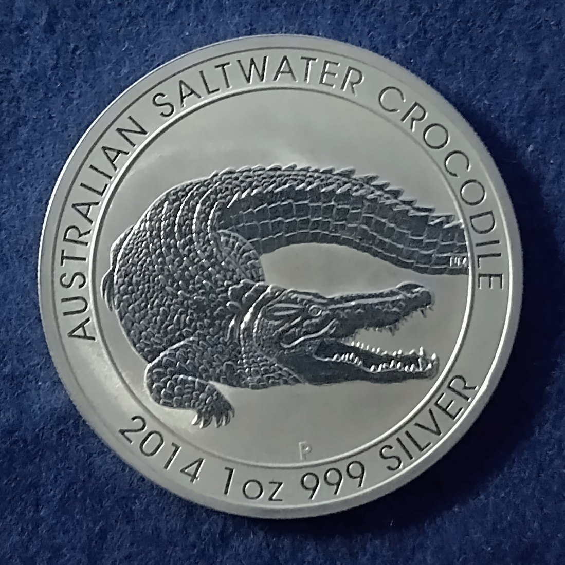  Australien $1 Australian Saltwater Crocodile 1oz Silber 2014   