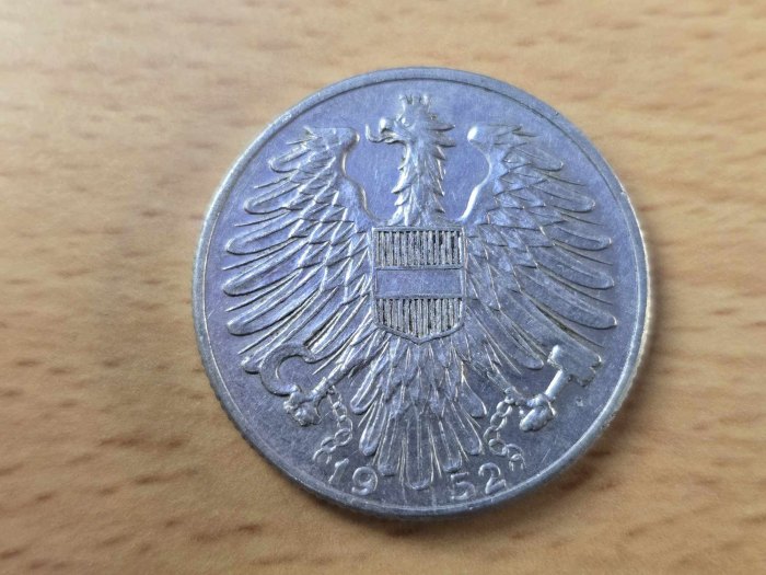  Österreich 5 Schilling 1952 VZ   