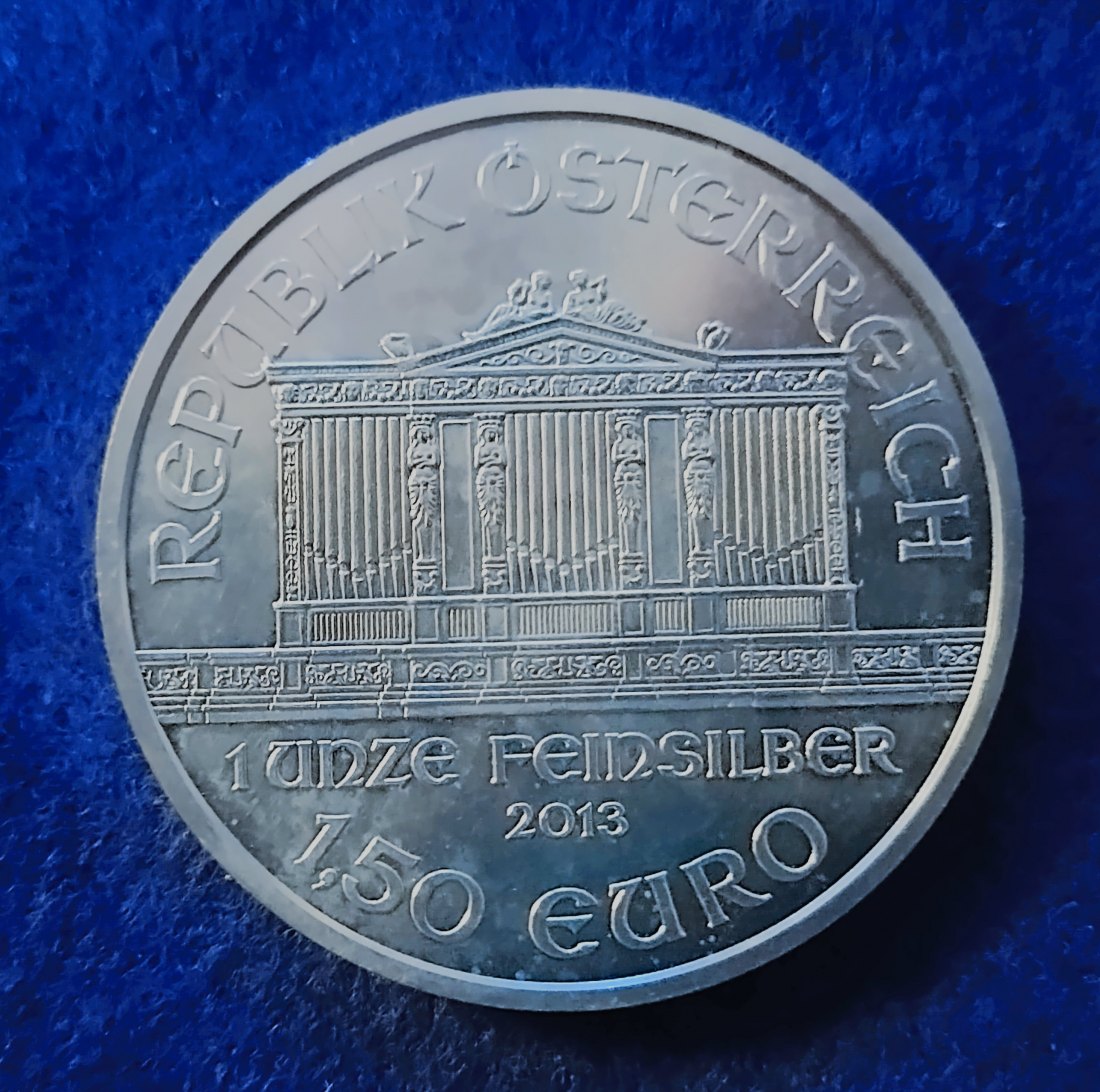  Österreich 1,5 € Wiener Philharmoniker 2013 1oz Silber   