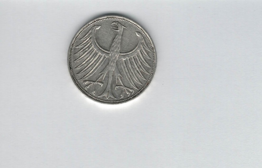  5 Mark 1951 F silber 7g fein BRD Deutschland Spittalgold9800 (4601   