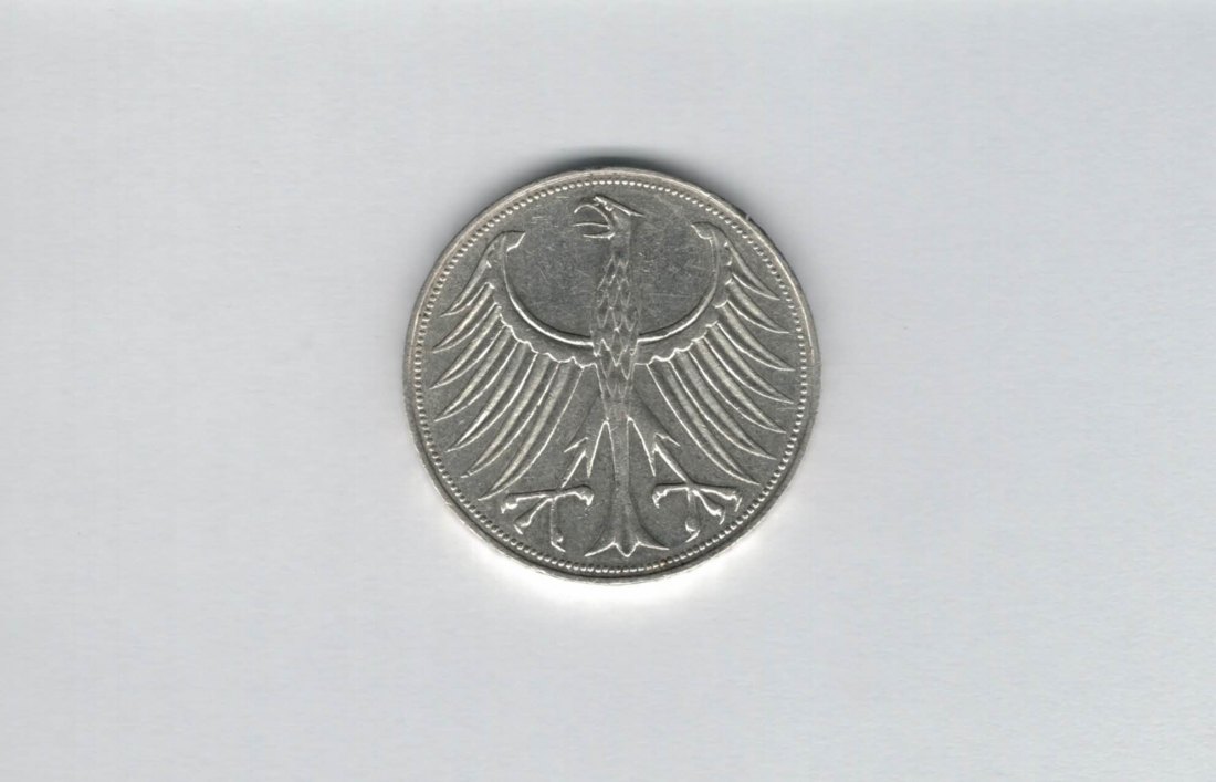  5 Mark 1965 D silber 7g fein BRD Deutschland Spittalgold9800 (4601   