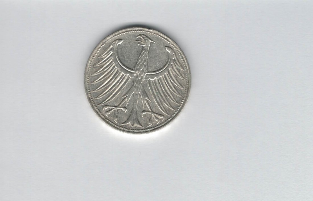  5 Mark 1965 J silber 7g fein BRD Deutschland Spittalgold9800 (4601   