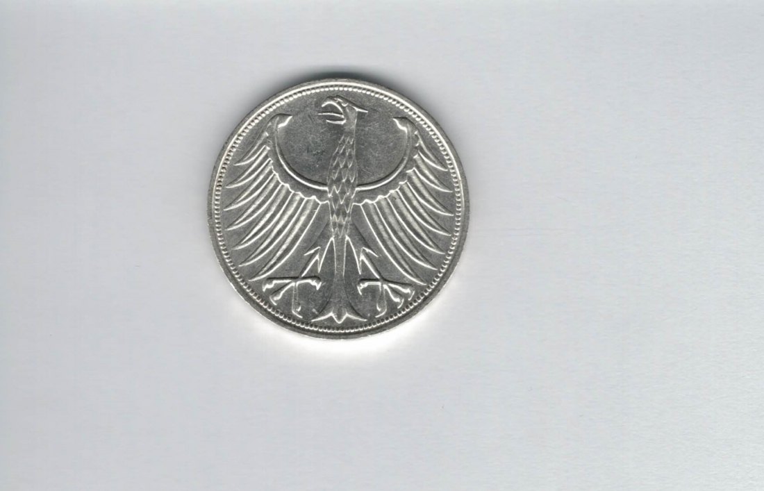  5 Mark 1966 F silber 7g fein BRD Deutschland Spittalgold9800 (4601   