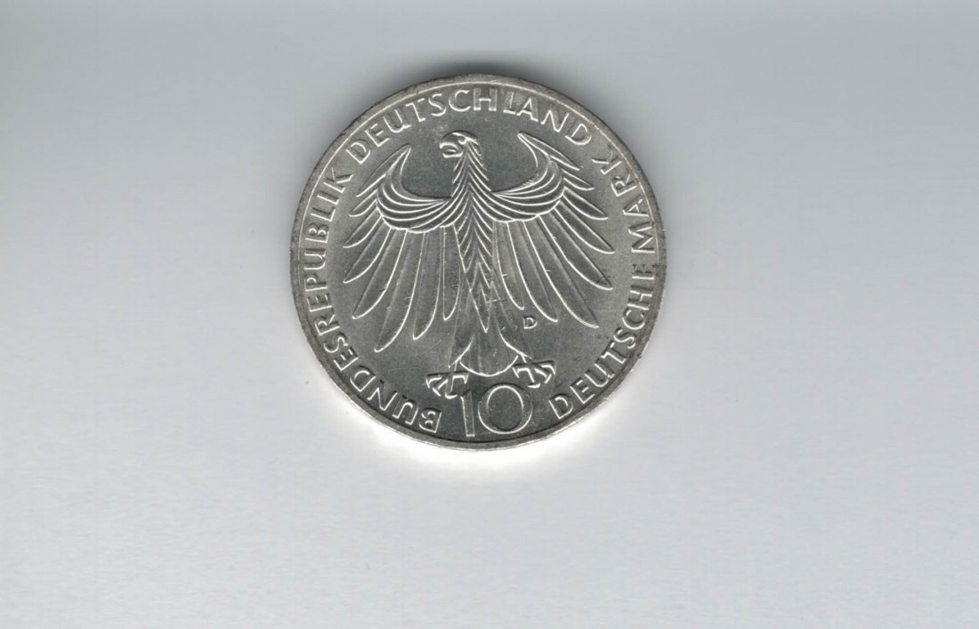  10 Mark 1972 D SportlerIn 9,68g fein silber BRD Deutschland Spittalgold9800 (04603   