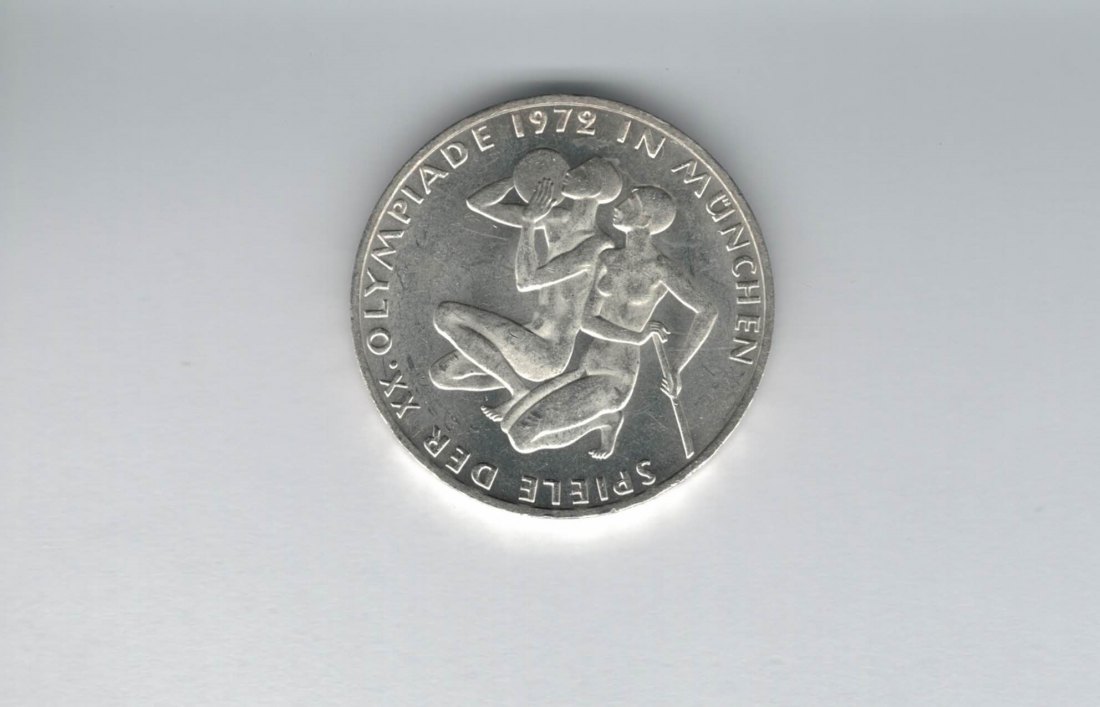  10 Mark 1972 J SportlerIn 9,68g fein silber BRD Deutschland Spittalgold9800 (04603   