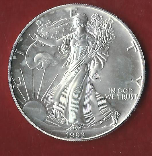 USA 1 D.Silver Eagle 1993 1 OZ Feinsilber Münzankauf Koblenz Frank Maurer AK 94   