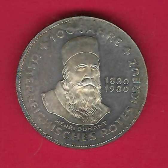  Österreich 500 Schilling  1980 100 Jahre Rotes Kreuz Münzenankauf Koblenz Frank Maurer AK 104   