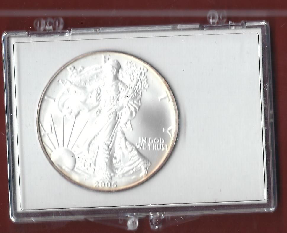  USA 1 D.Silver Eagle 2005 1 OZ Feinsilber Münzankauf Koblenz Frank Maurer AK 99   