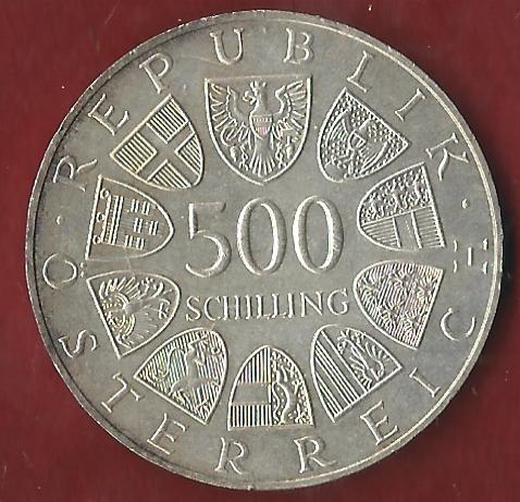  Österreich 500 Schilling 1986  35 Euro Nennwert Münzankauf Koblenz Frank Maurer AK209   