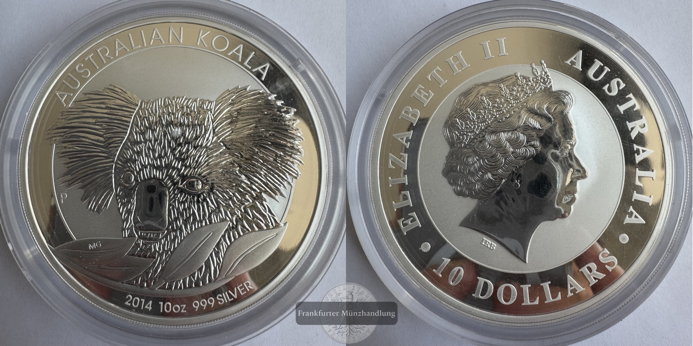  Australien  10 Dollar 2014 Koala   FM-Frankfurt   Feinsilber: 311g   