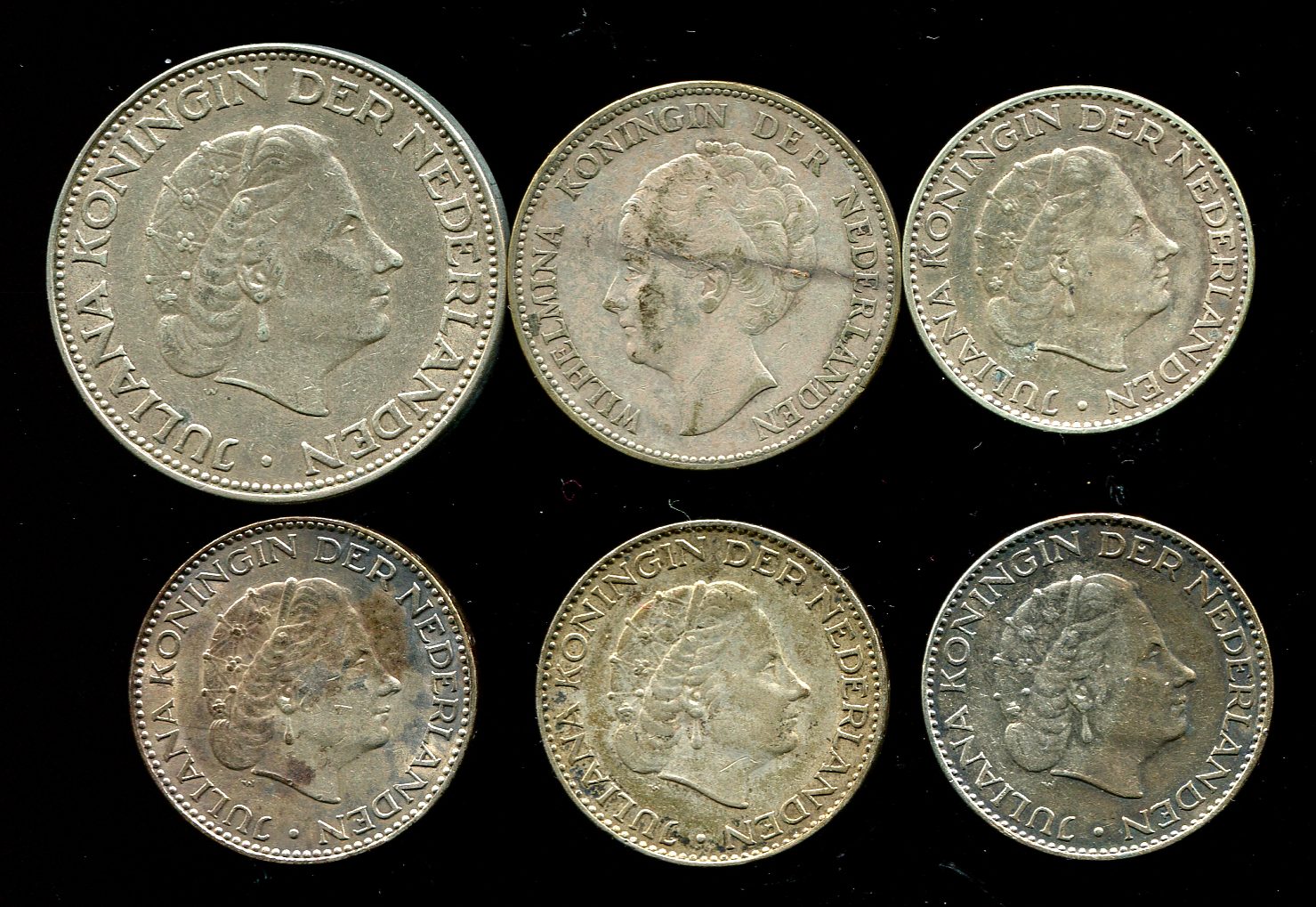 Niederlande 6 Silbermünzen
