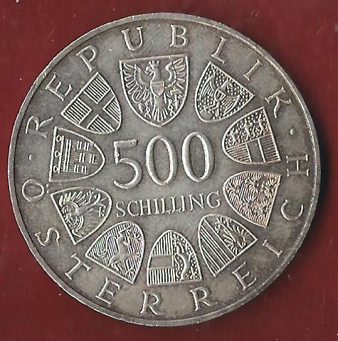  Österreich 500 Schilling 1985  35 Euro Nennwert Münzankauf Koblenz Frank Maurer AK212   