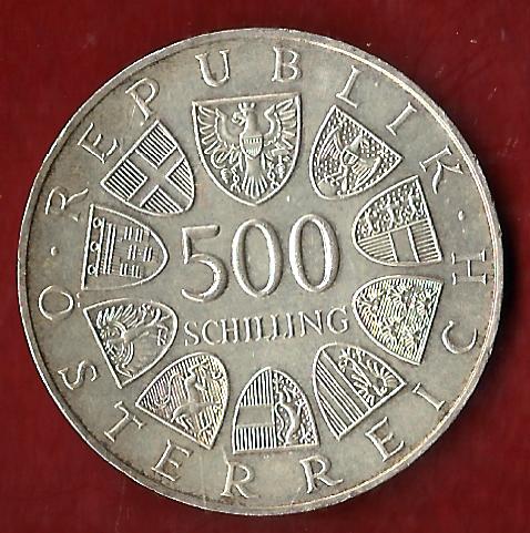  Österreich 500 Schilling 1984  35 Euro Nennwert Münzankauf Koblenz Frank Maurer AK213   