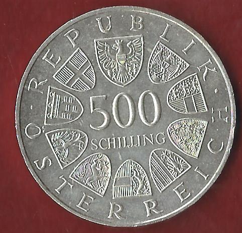  Österreich 500 Schilling 1985  35 Euro Nennwert Münzankauf Koblenz Frank Maurer AK216   