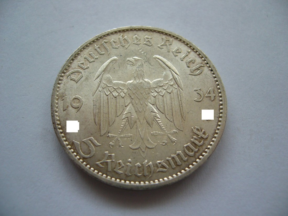  5 Reichsmark 1934 A   