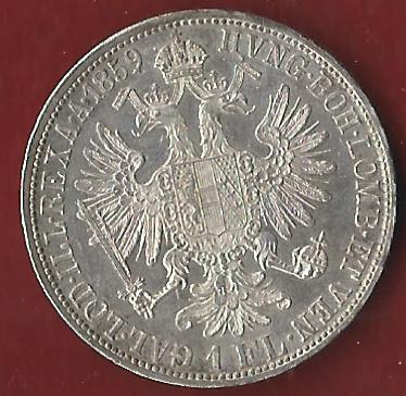  Österreich 1 Florin 1859 Münzankauf Koblenz Frank Maurer AK 221   