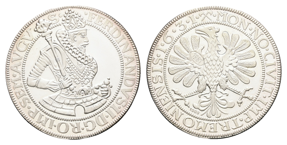  Taler 1631; Ferdinand II; **NACHPRÄGUNG**; Ag; 28,93 g, Ø 42,4 mm   