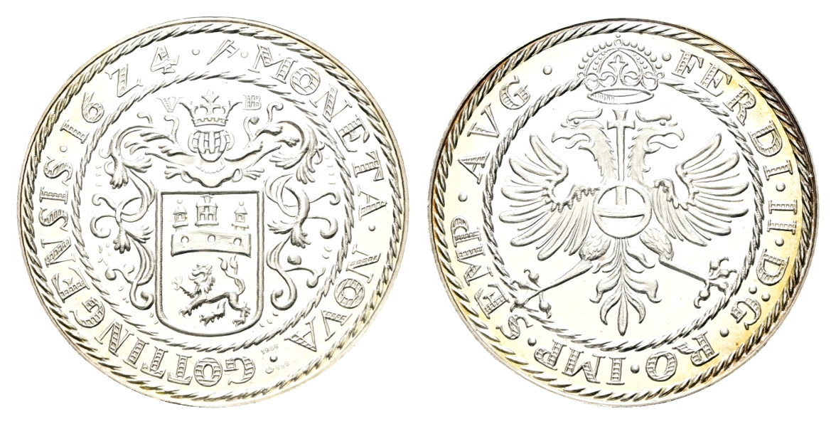  Taler 1624; Ferdinand II; **NACHPRÄGUNG**; Ag; 28,26 g, Ø 39,5 mm   