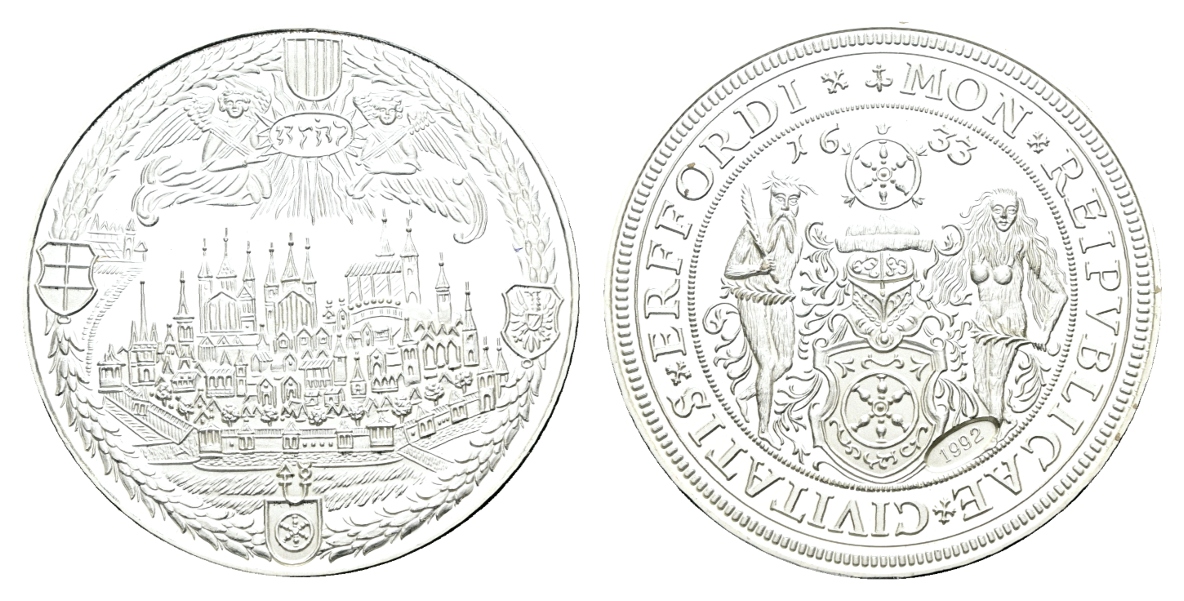  Taler 1633; Erfurt; **NACHPRÄGUNG**; Ag; 28,92 g, Ø 42,6 mm   