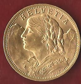  Schweiz 20 Franken 1910 B prägefrisch Münzankauf Koblenz Frank Maurer AK 223   
