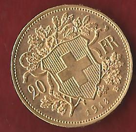  Schweiz 20 Franken 1912 B prägefrisch Münzankauf Koblenz Frank Maurer AK 224   