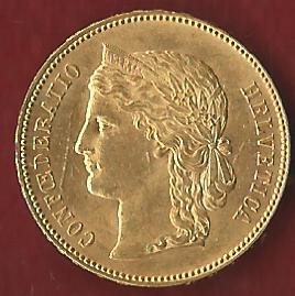  Schweiz 20 Franken 1893 B prägefrisch Münzankauf Koblenz Frank Maurer AK 226   