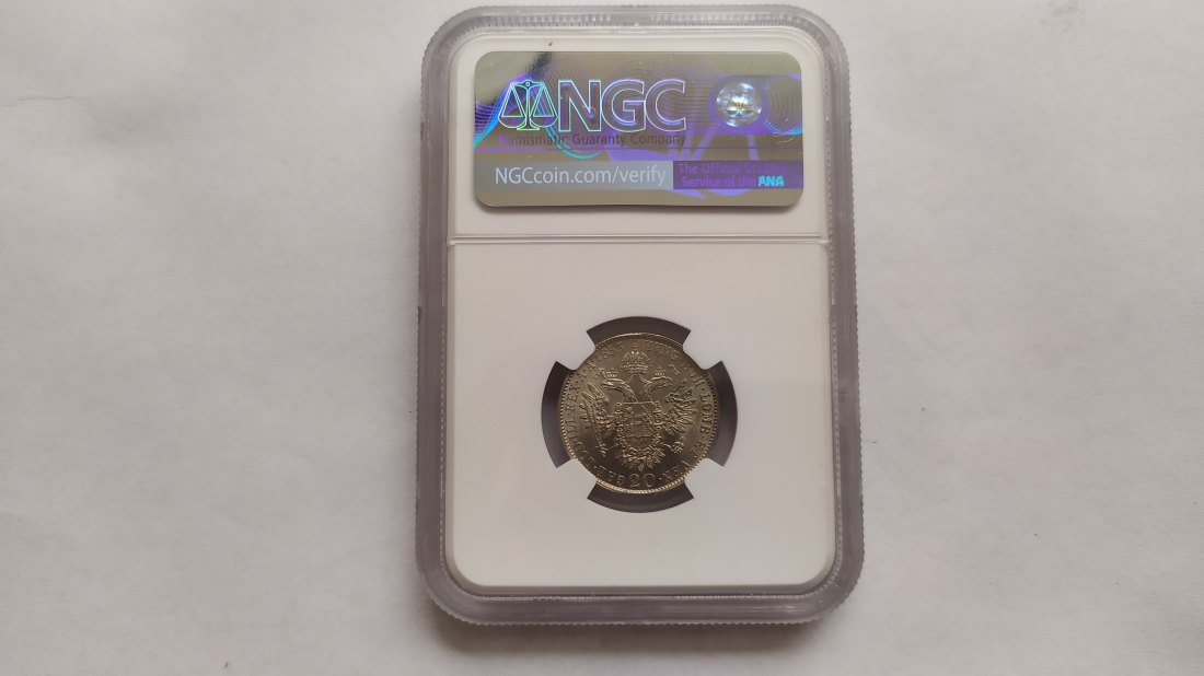  Austria.20 Kreuzer 1853 A.Silver.NGC MS 62   