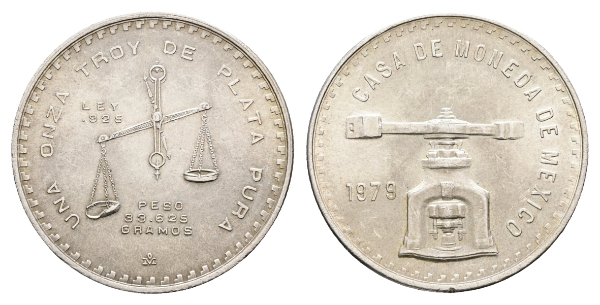  Mexiko; Unze 1979; Ag; 33,72 g, Ø 41,6 mm   