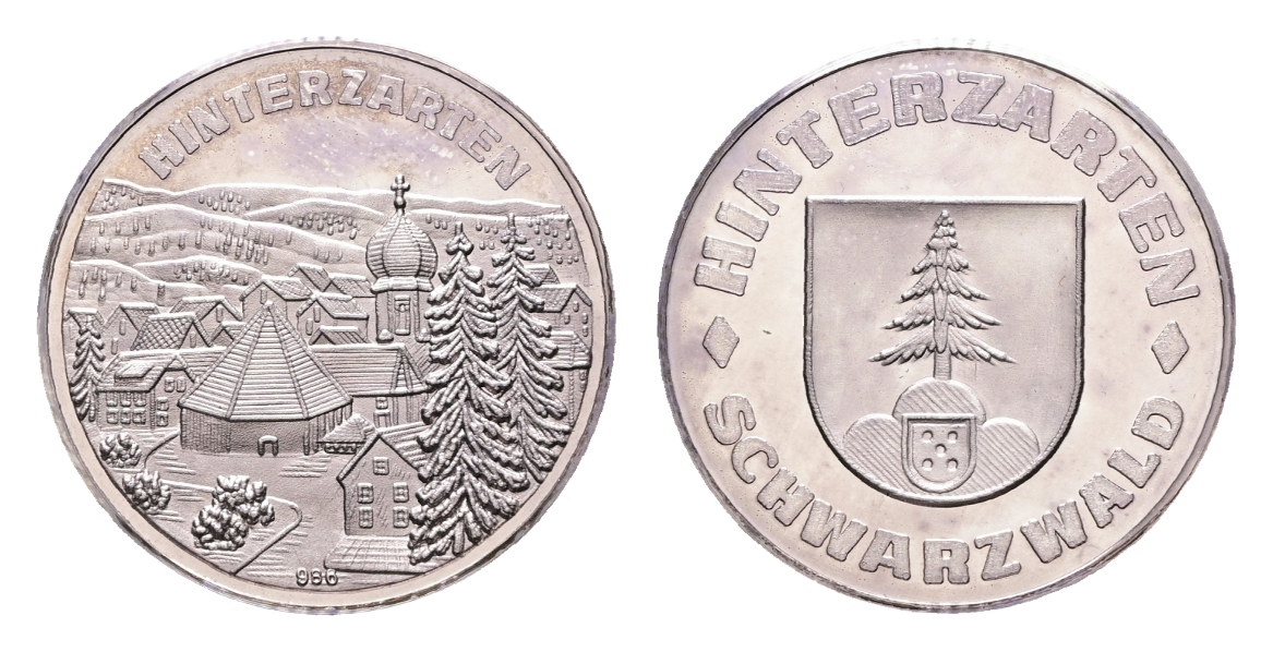  Medaille; Hinterzarten Schwarzwald; Ag; 11,03 g; Ø 26,1 mm   
