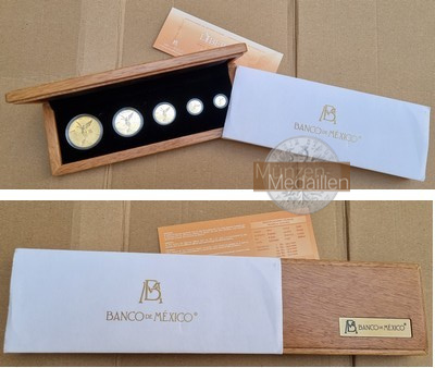 Mexico - Libertad Set - 5 Münzen Feingewicht: 59,09g Gold MM-Frankfurt 1oz; 1/2oz; 1/4oz; 1/10oz; 1/20oz 2018 Proof