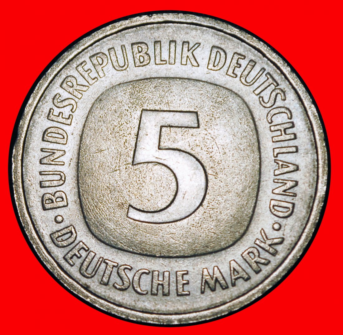 Ⰶ NOT COMMUNIST (1975-2001):GERMANY★5 MARKS 1977F I+A+rF! BADEN-WUERTTEMBERG★LOW START ★ NO RESERVE!
