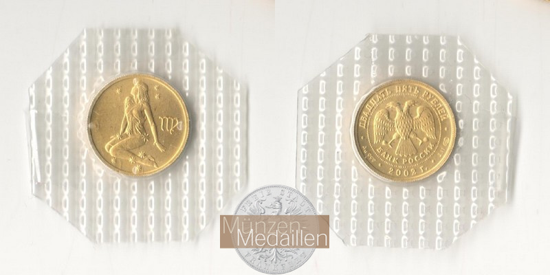 Russland  25 Rubel  2002 MM Frankfurt Feingold: 3,11g   