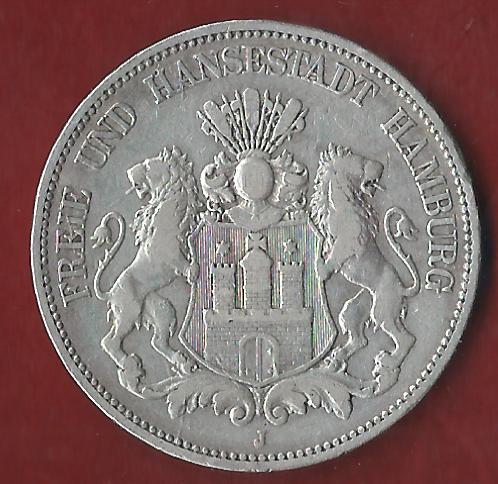  Kaiserreich Hamburg 5 Mark 1876 J Münzankauf Koblenz Frank Maurer AK248   