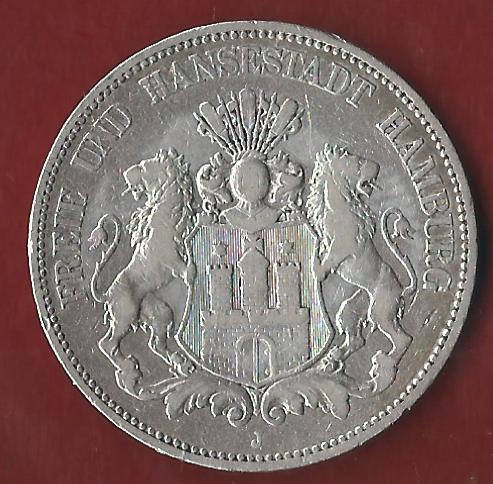  Kaiserreich Hamburg 5 Mark 1876 J Münzankauf Koblenz Frank Maurer AK249   