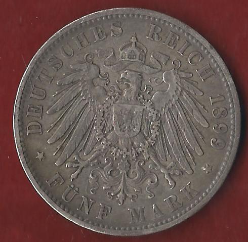  Kaiserreich Bayern Otto 5 Mark 1899 D Münzankauf Koblenz Frank Maurer AK251   