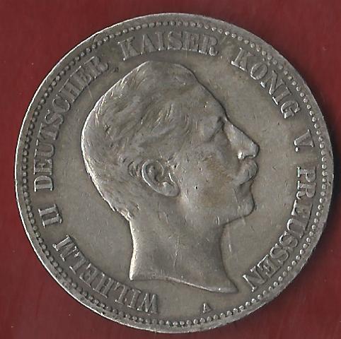  Kaiserreich Preussen 1902 5 Mark Münzankauf Koblenz Frank Maurer AK255   