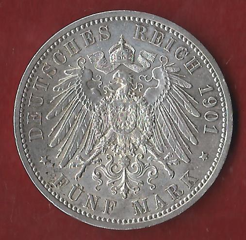  Kaiserreich Preussen 1901 5 Mark 200 Jahre Münzankauf Koblenz Frank Maurer AK256   
